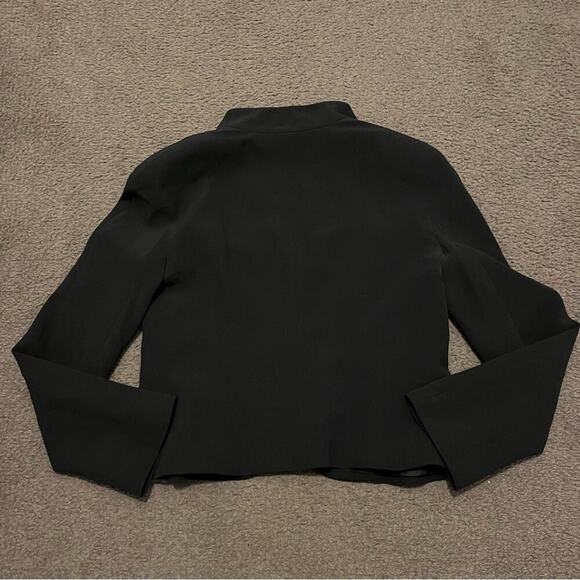 Giorgio Armani Silk Hidden Buttons Black Blazer Borgo 21 - Picture 4 of 13
